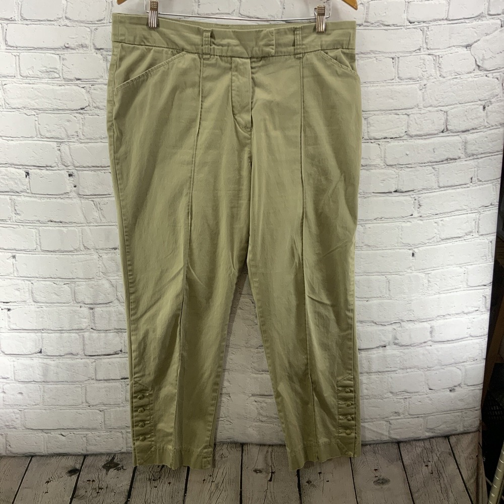 Soft Surroundings Slacks Womens Sz PL Petite Khaki Beige